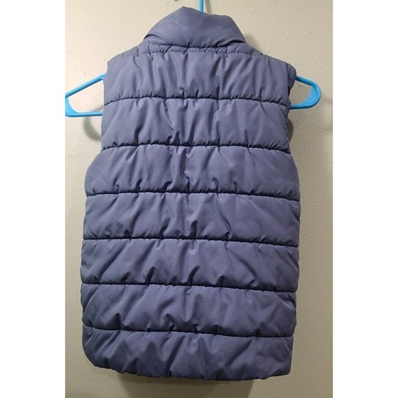 Puma Sleeveless Puffer Jacket Youth Small 7/8 Full Zip Polyester Blue Pockets - Picture 2 of 7